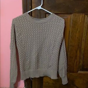 light brown sweater
